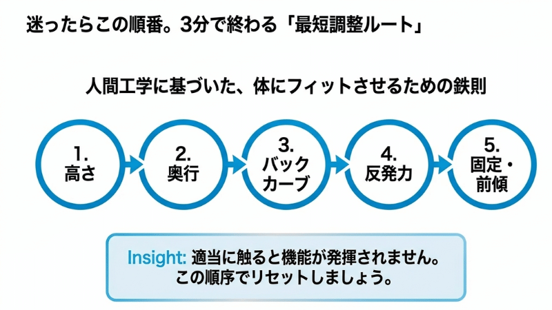 オカムラシルフィー調整早見表|座面が上がらない・下がらない、背もたれが動かない・固い時の対処法4選まとめ